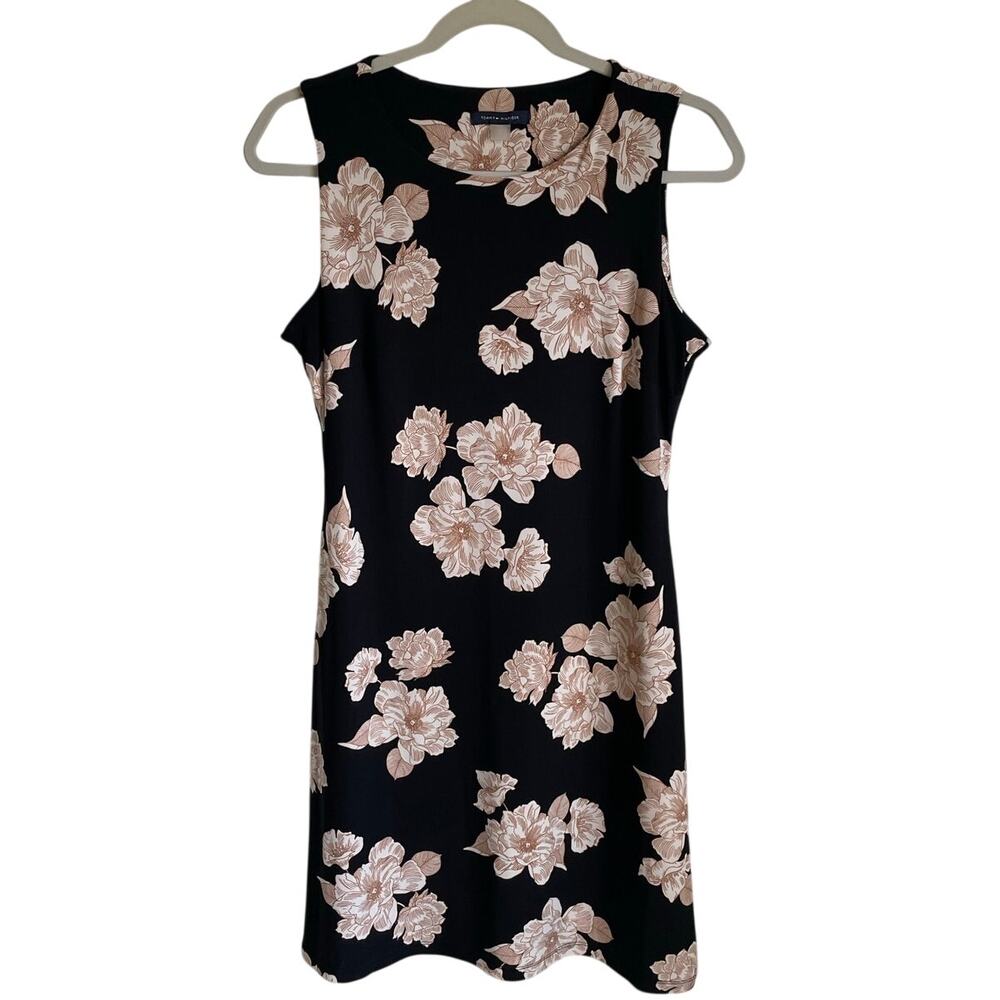 Tommy Hilfiger Floral Jersey Dress Sleeveless Stretch Sz 4 Preppy Classic